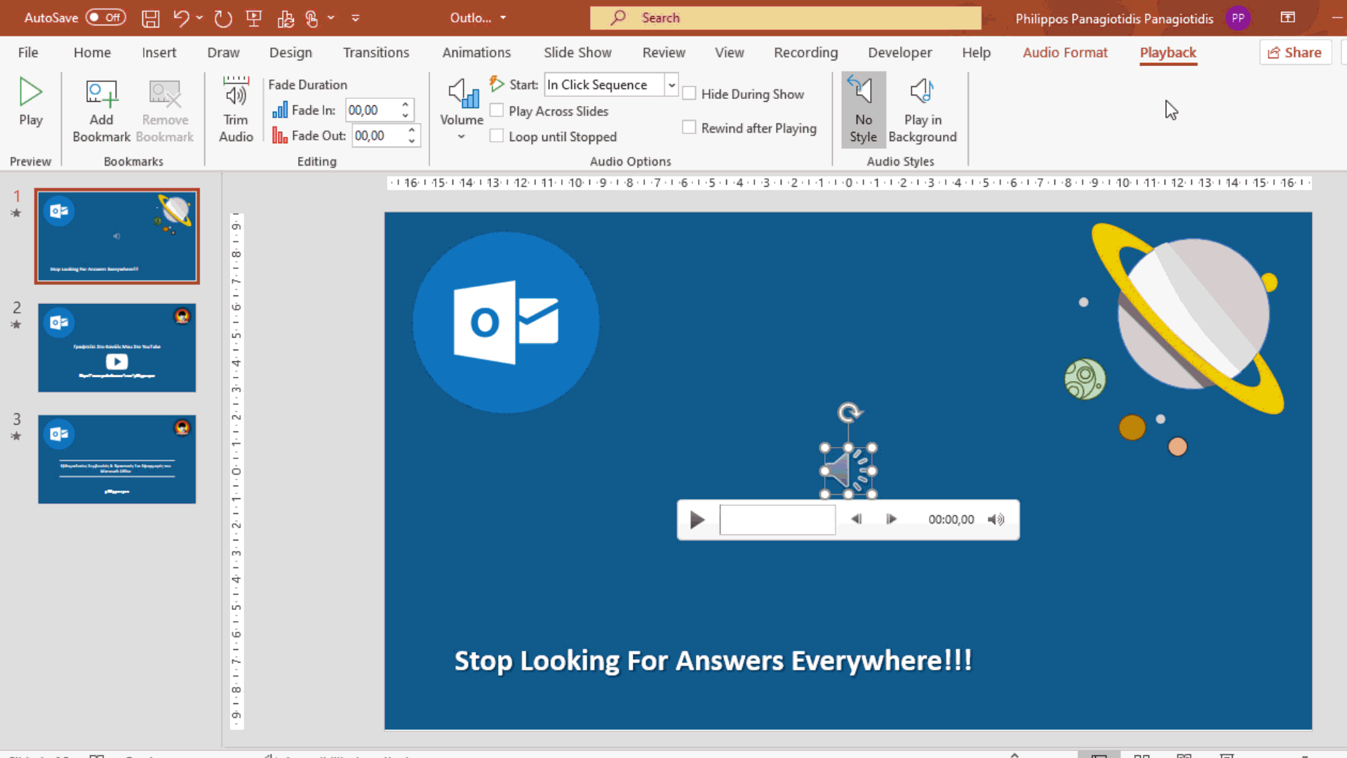 How To Play Music Across Slides in a Microsoft PowerPoint Presentation