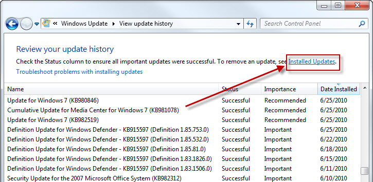Removing “failed” updates from update history list | Tips &amp; Tricks 