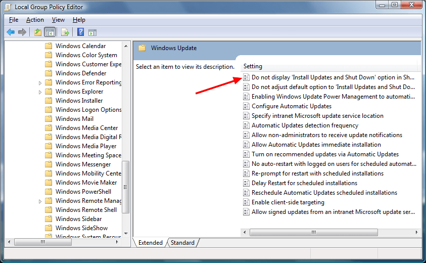 Disable the “Install Updates and Shut Down” Option in Windows TipsFor.us