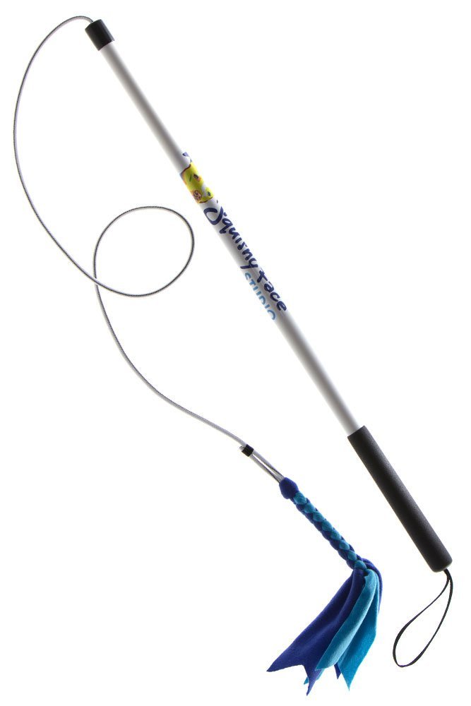 Squishy Face Studio Flirt Pole for Dogs with Braided Fleece Lure