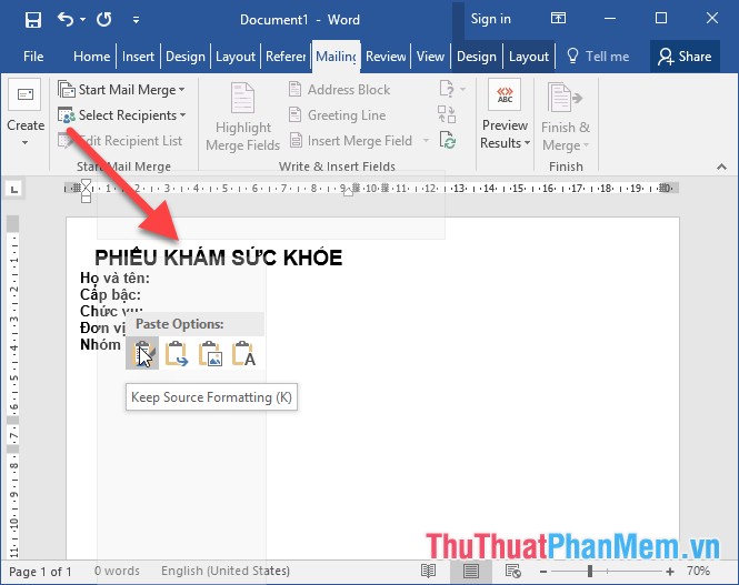 How to merge multiple messages on 1 page from an Excel table in Word