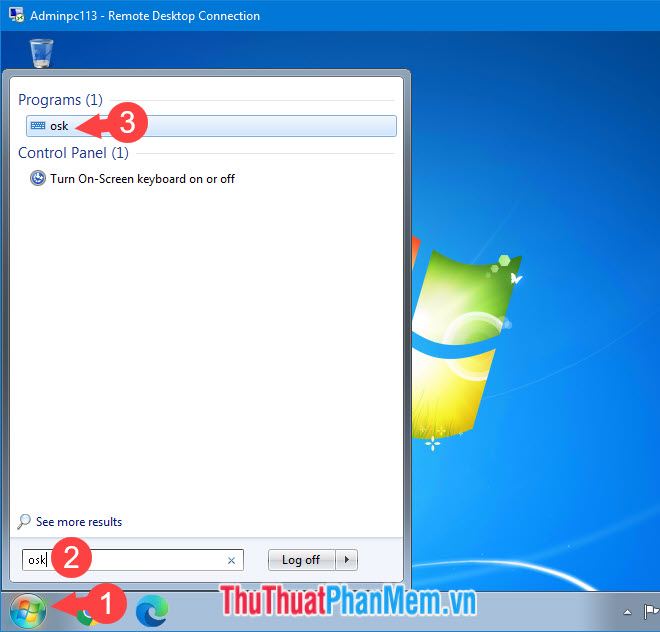 How to send commands CtrlAltDelete in Remote Desktop