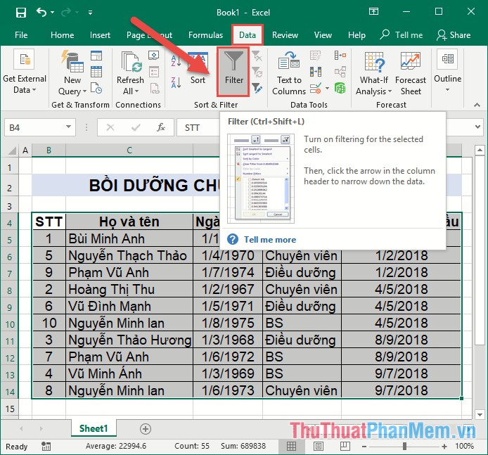 How to sort dates in ascending and descending ways in Excel