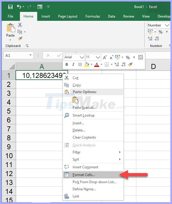 Do not round numbers in Excel, turn off rounding in Excel