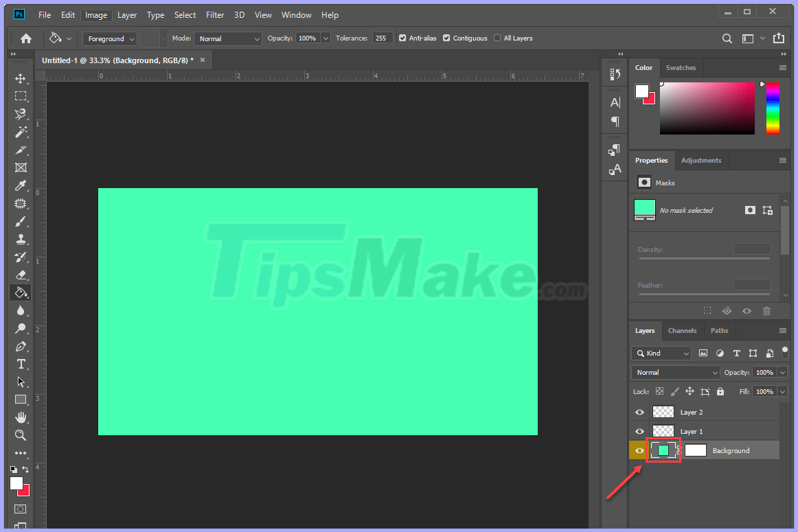How to change the image background color in