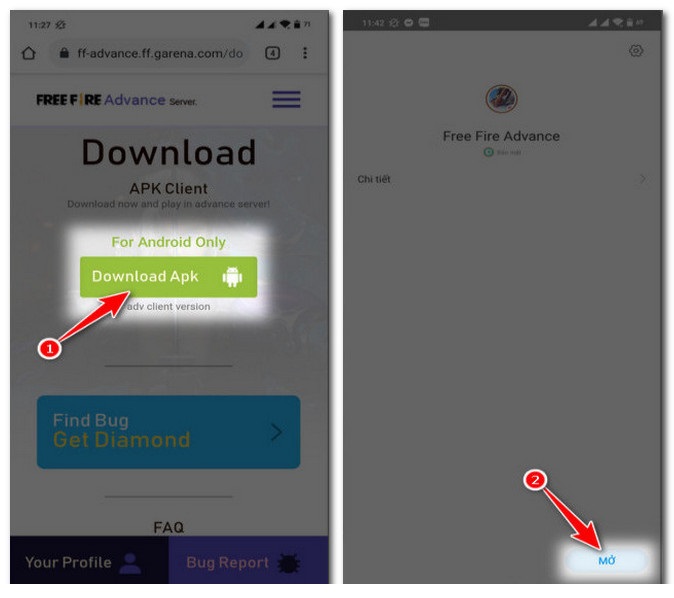 After the download is complete, locate and install the apk file. How To Download And Install Advance Server Free Fire Ob26 Test Server