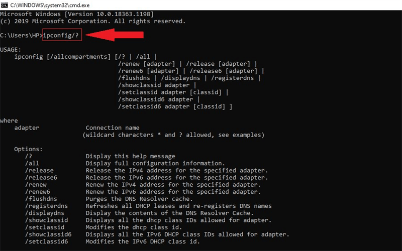 How to use ipconfig command to refresh, reset IP address for the