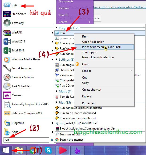 How to open RUN dialog box and 60+ common commands on Windows