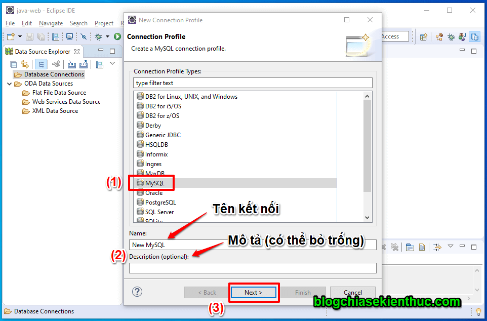Instructions on how to connect to MySQL Database in Eclipse
