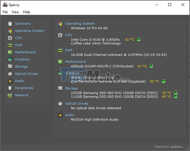 Steps to check computer configuration on Windows 11
