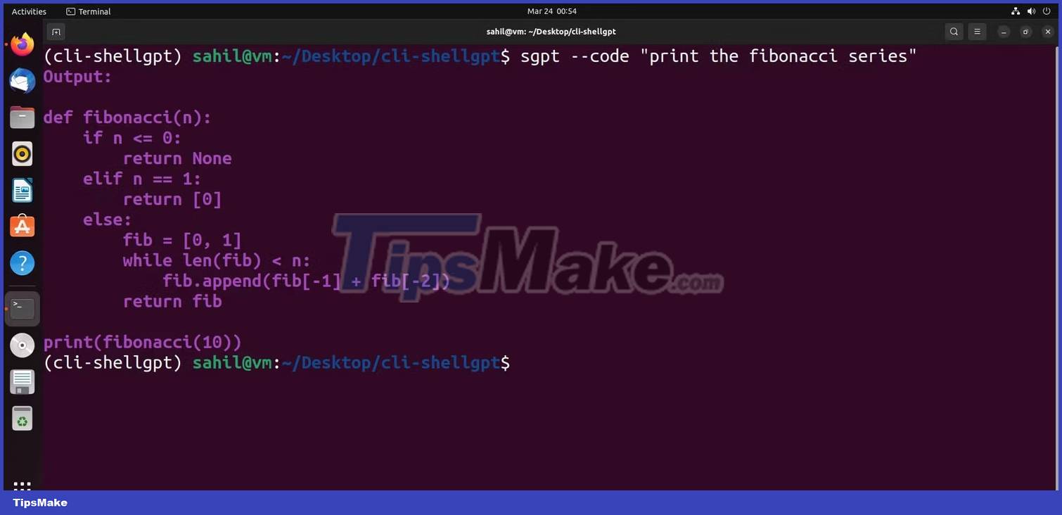 How to use ChatGPT from Ubuntu Terminal using ShellGPT