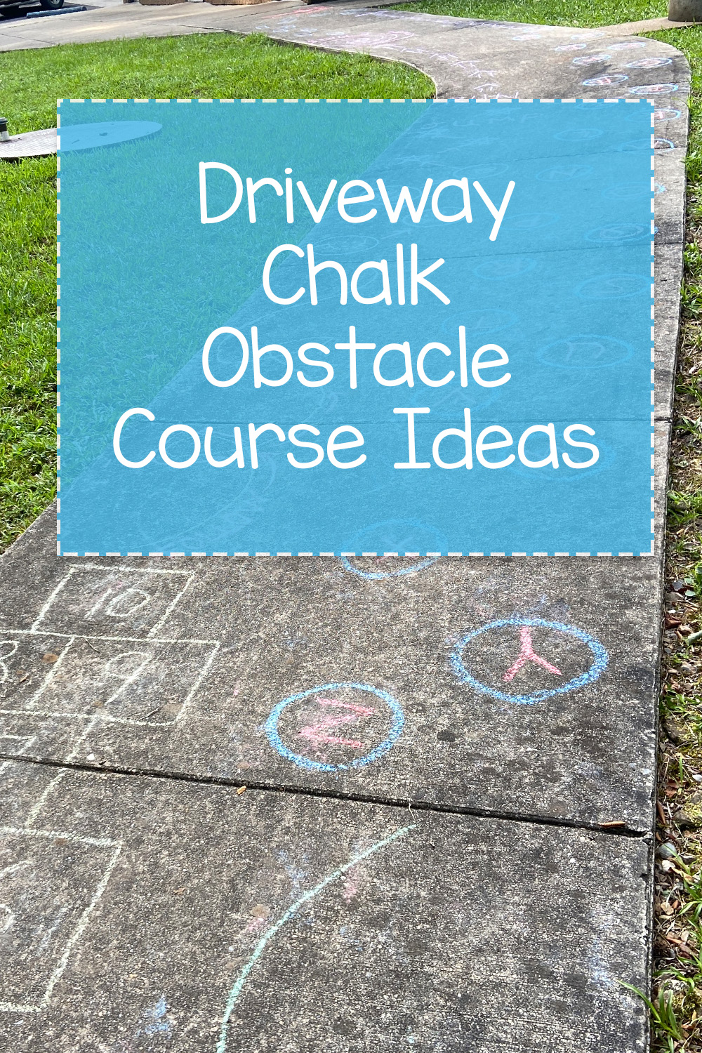 DrivewayChalkObstacleCourseIdeasPinterest