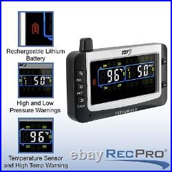 RV TPMS System 6 Sensor Tire Pressure Monitor System with Repeater