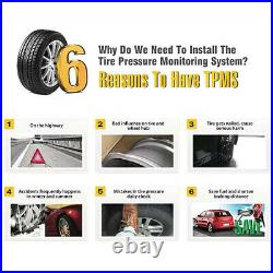Solar Power Tire Pressure Monitoring System TPMS 8 Sensor with Repeater