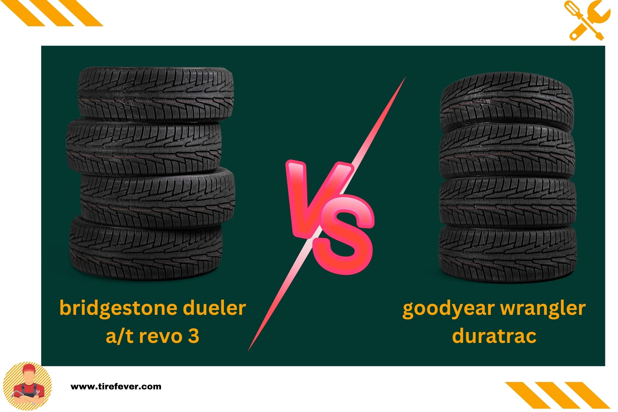 Compare Bridgestone Dueler A/T Revo 3 vs. Goodyear Wrangler Duratrac
