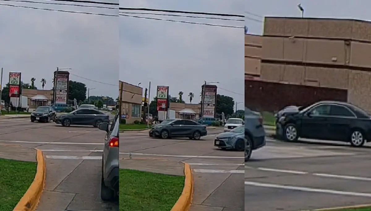 Houston, TX Red Light Runner Causes Fender Bender 7 Seconds After