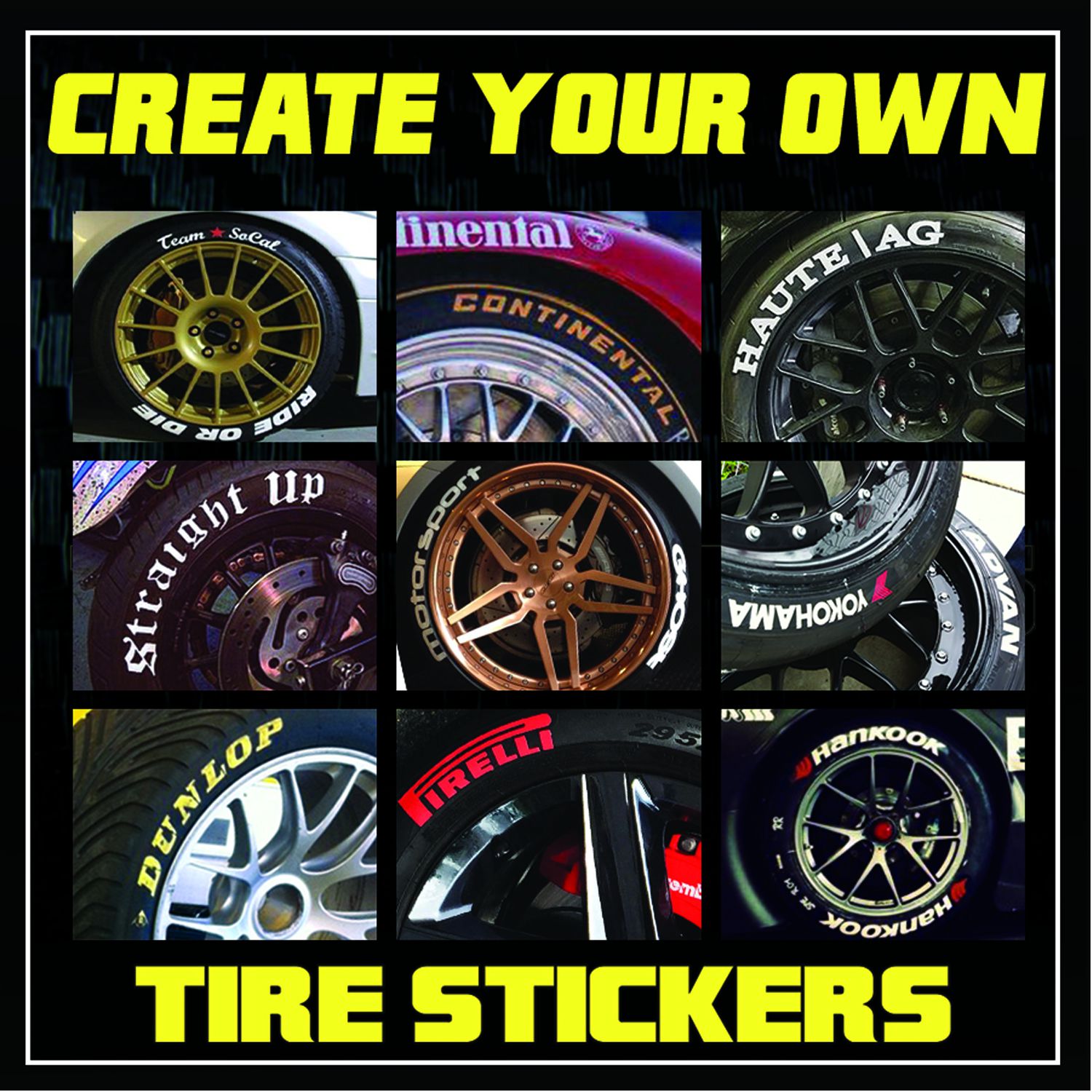 Create your Own TIRE STICKERS