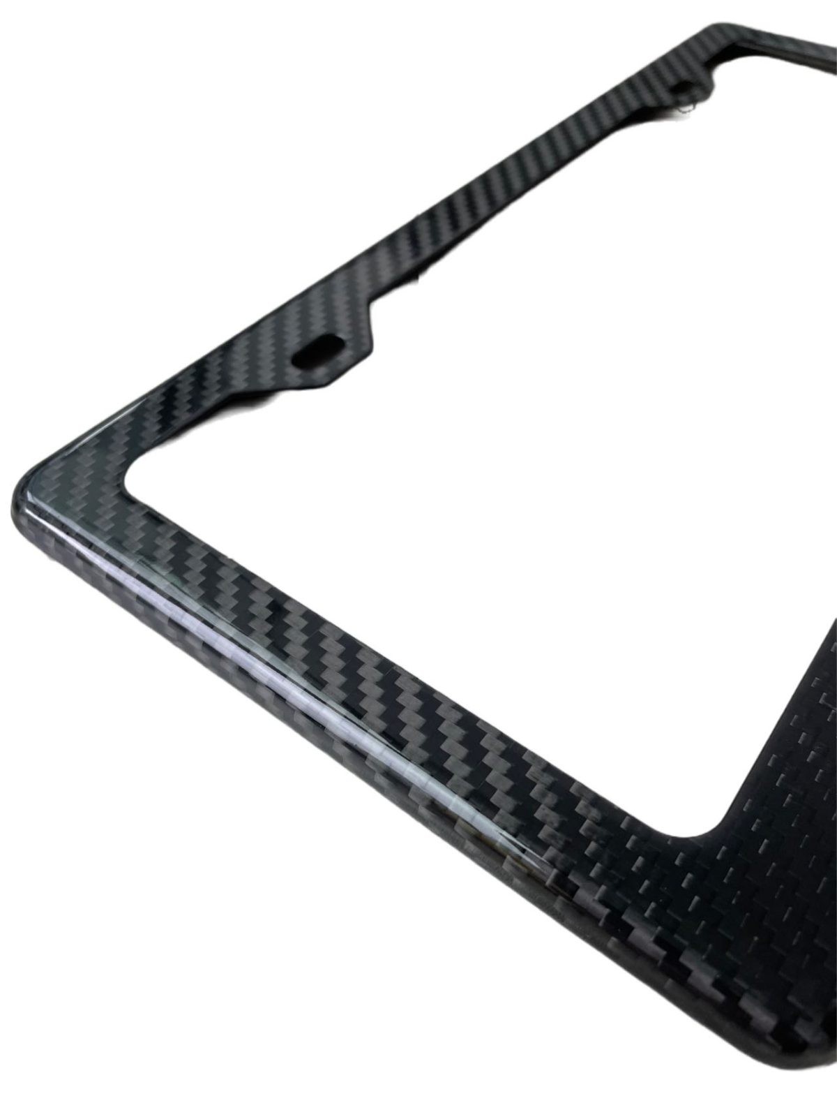 Porsche License Plate Frame Glossy Carbon Fiber With Screw