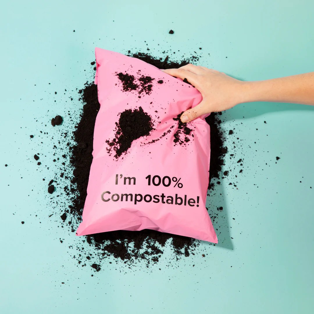 Tishwish Compostable Mailer Rose Compostable Mailers