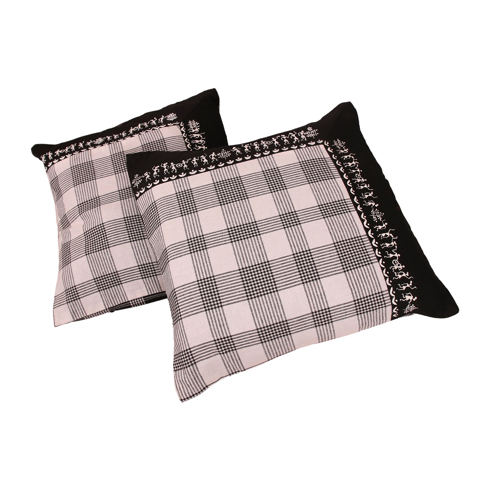 Warli Cushion Covers Set of 2 Tisser