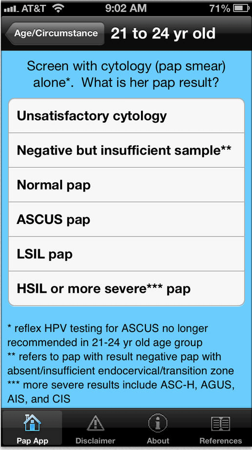 acog pap algorithm