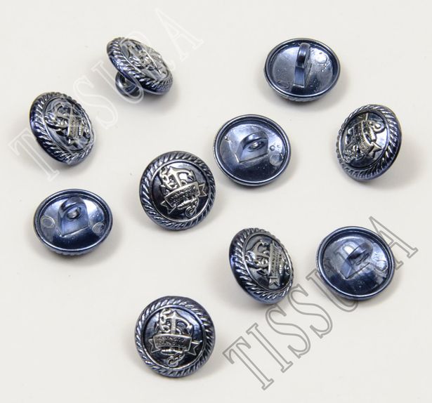 Metal Buttons Metal Round Men Women Buttons from Italy by Gritti, SKU