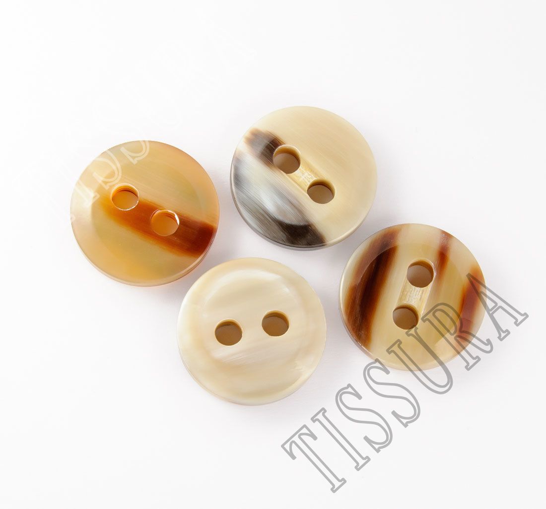 Horn Buttons Horn Round Women Buttons from Italy, SKU 00061338 at