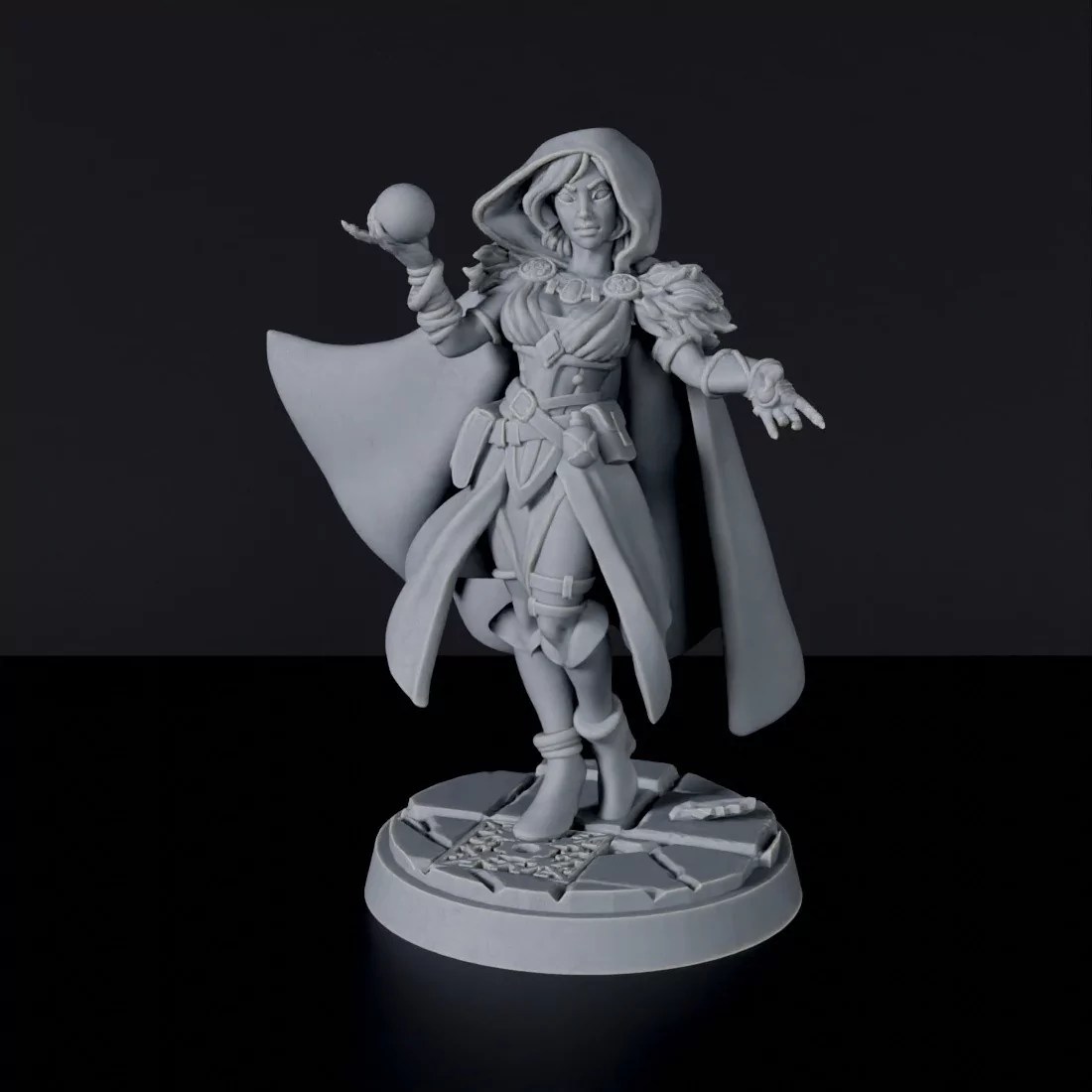 Human Female Wizard ver. 1 sorcerer fantasy miniatures RPG games