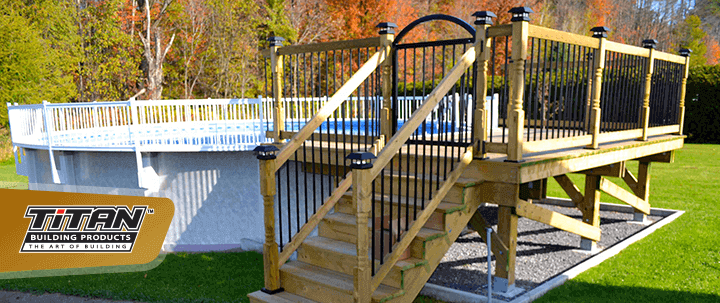 AN ABOVE GROUND POOL DECK THAT IS ROCK SOLID Titan Building Products