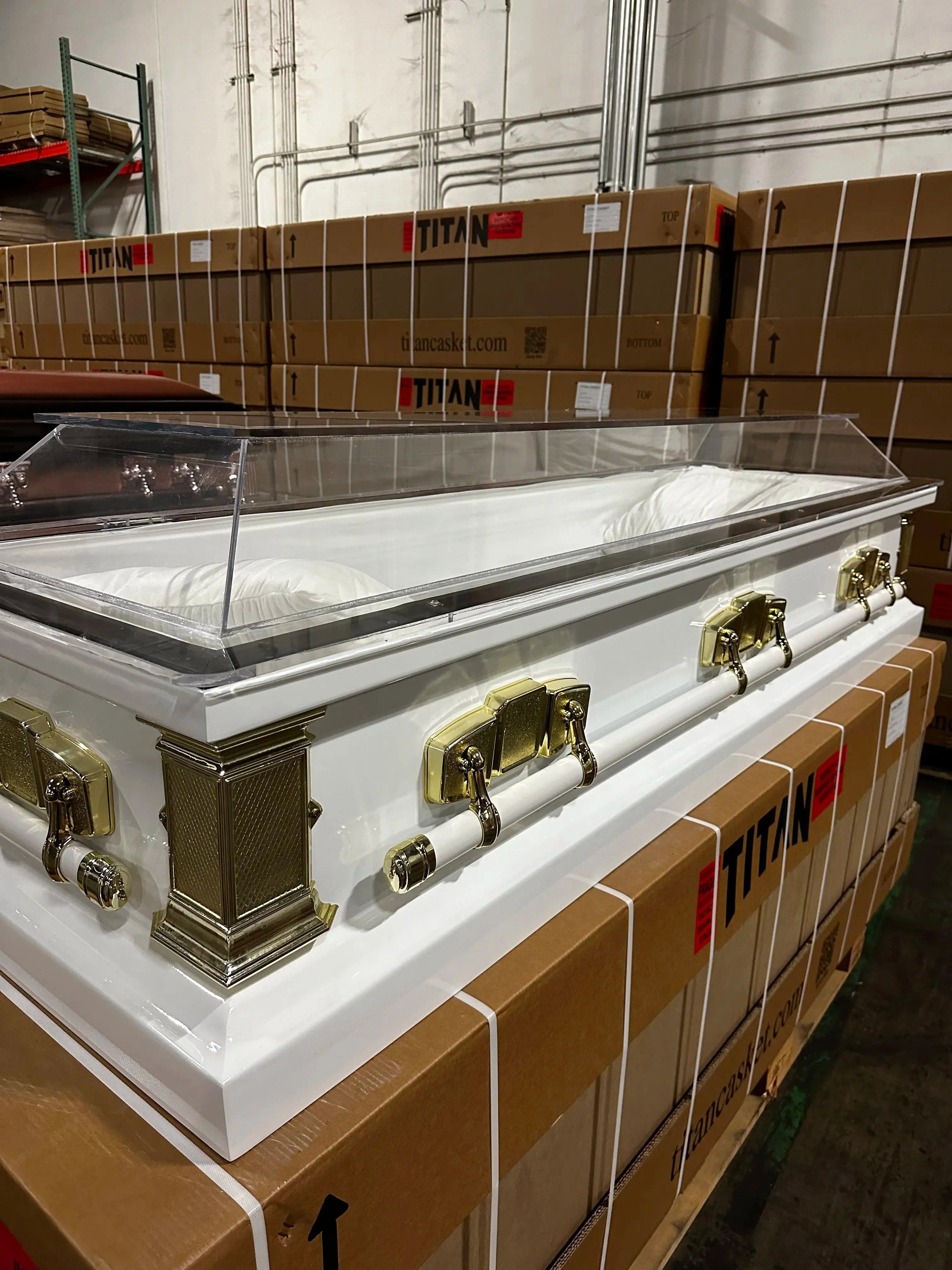 Only 2,999 Titan Clear Top Casket See Through Casket Titan Casket