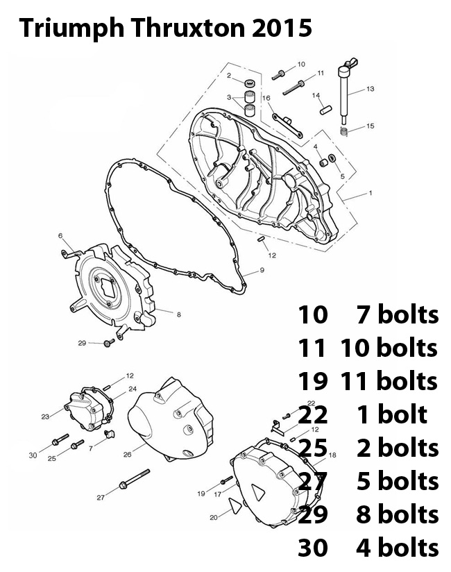 TITANIUM engine covers bolt set Titan Classics