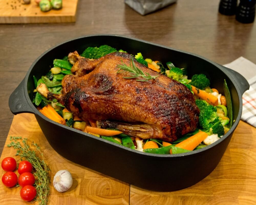 Titanium Deep Double Roaster 40X27X12 Bottom Only Titanium