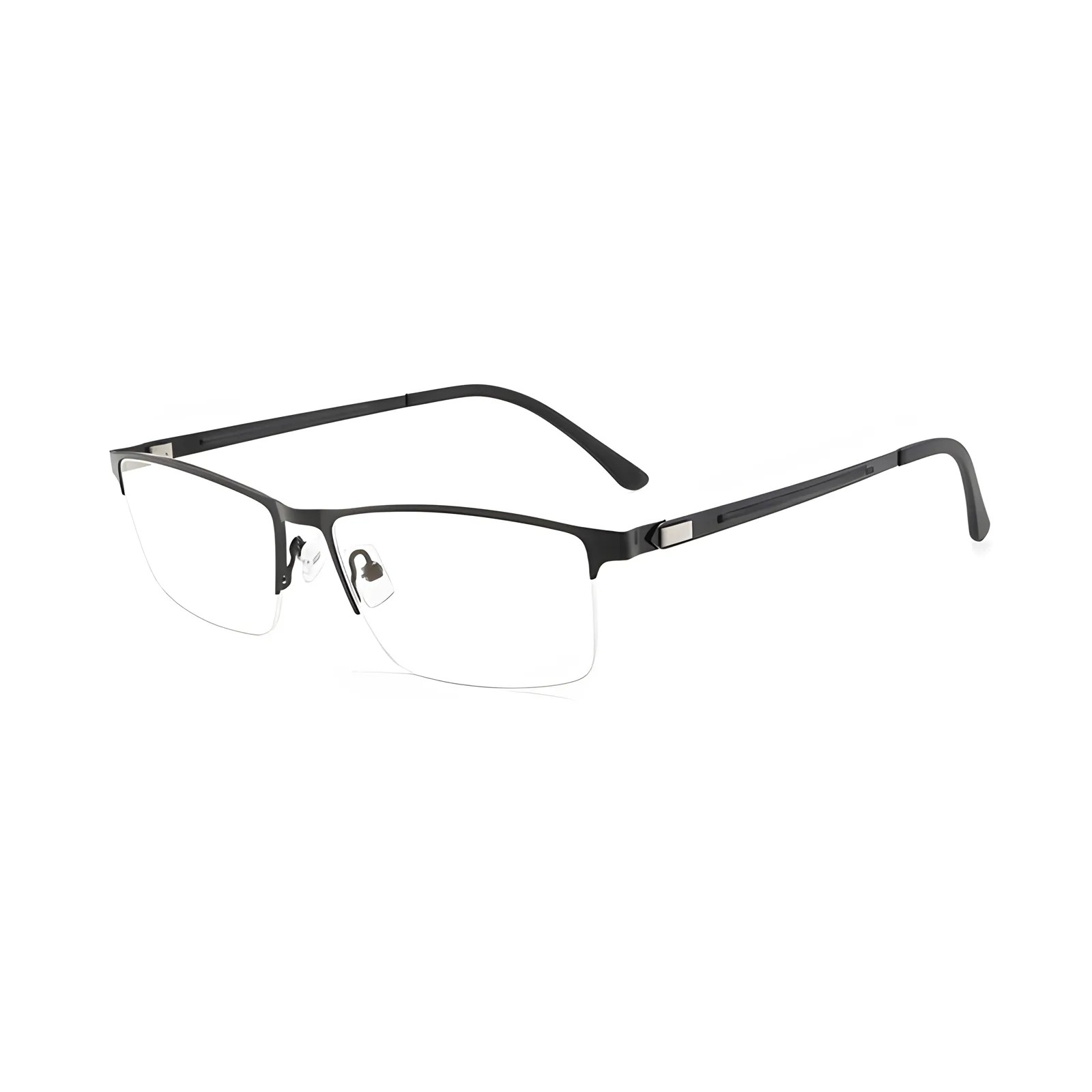 Semi Rimless Rectangle ClipOn Frames Titanium Optix