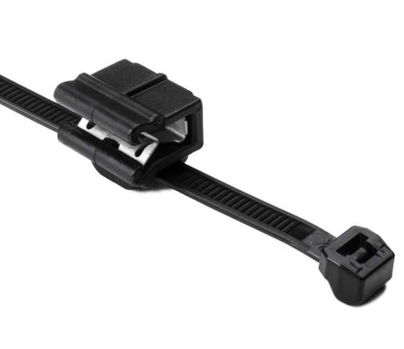 HellermannTyton 15600875 Cable Tie w/ Edge Clip 6 Long 50lb Black