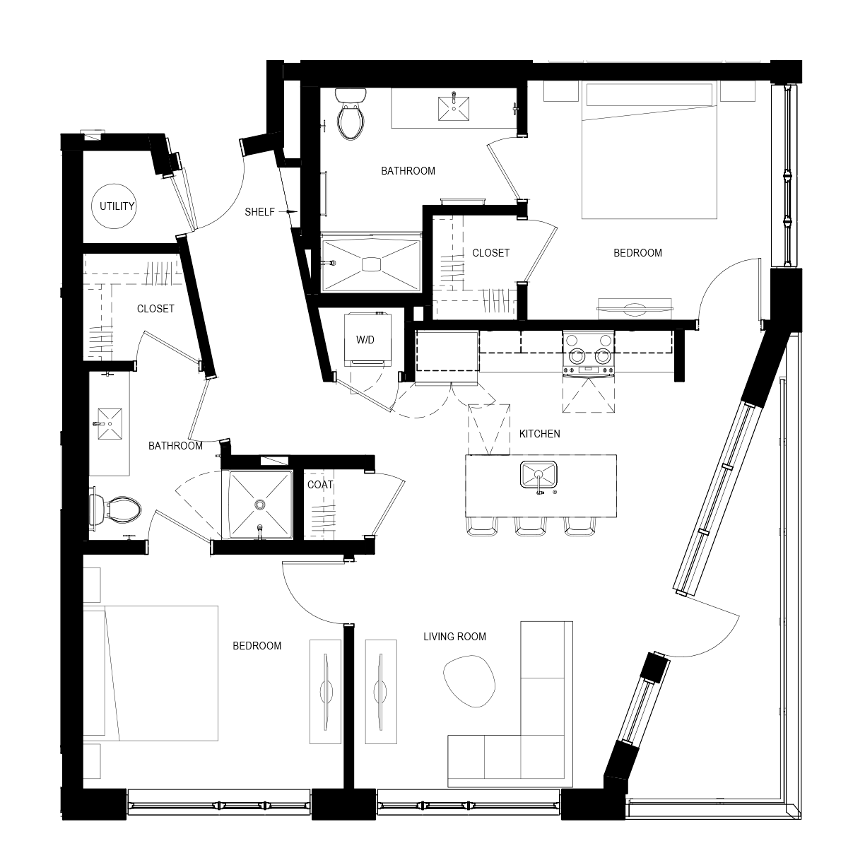 Style B5 2 Bedroom TitletownFlats