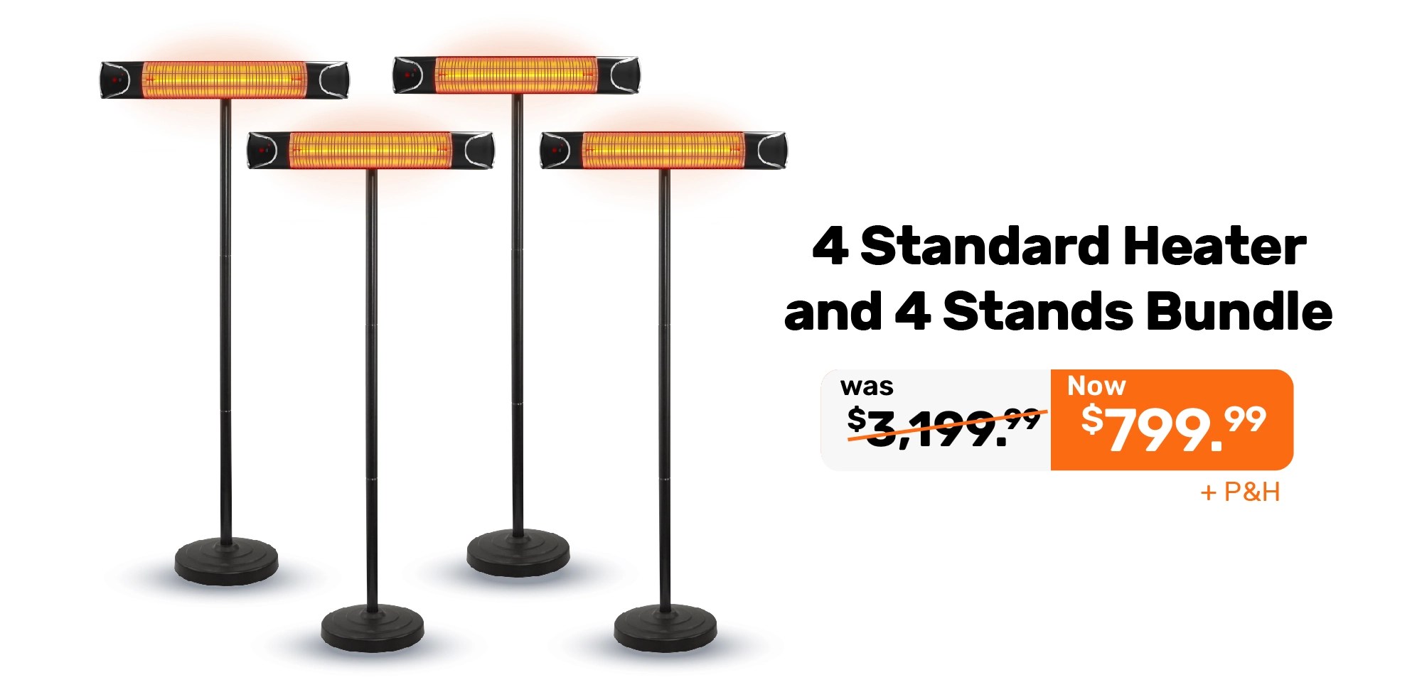 TIVA™ Infrared Outdoor & Indoor Heater 2000W Carbon Fibre bulb