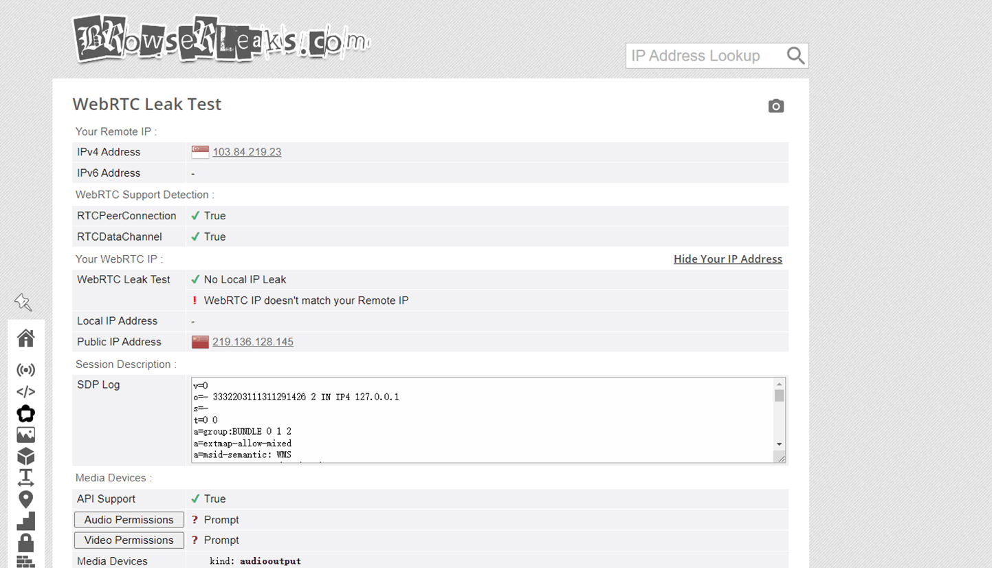 Browserleaks - Check your browser for privacy leaks