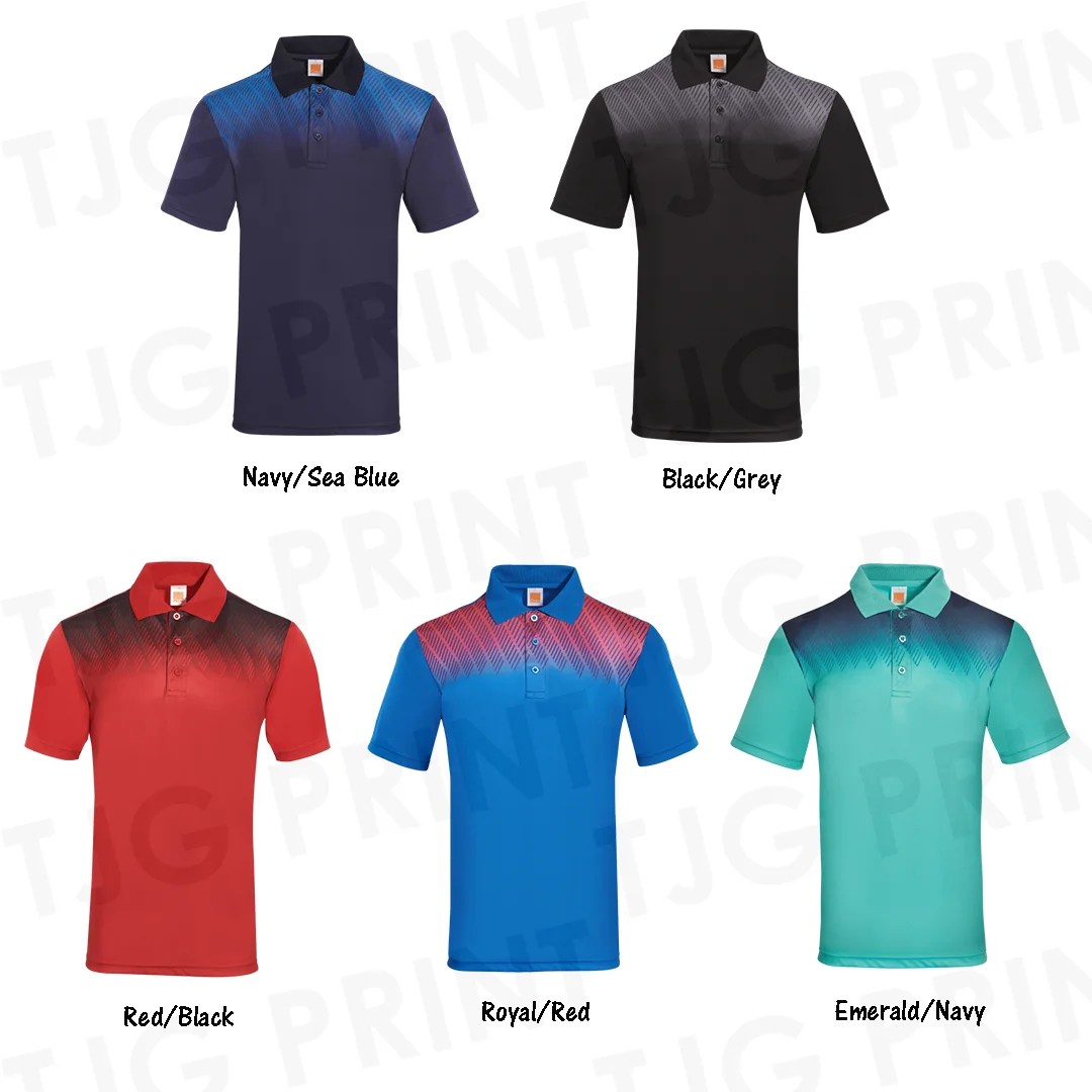 QD63 MultiTone Dri Fit Polo TShirt TJG Print