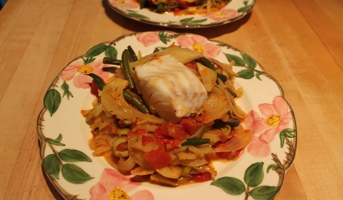 Braised Leeks and Cod Tim & Victor's Totally Joyous Recipes