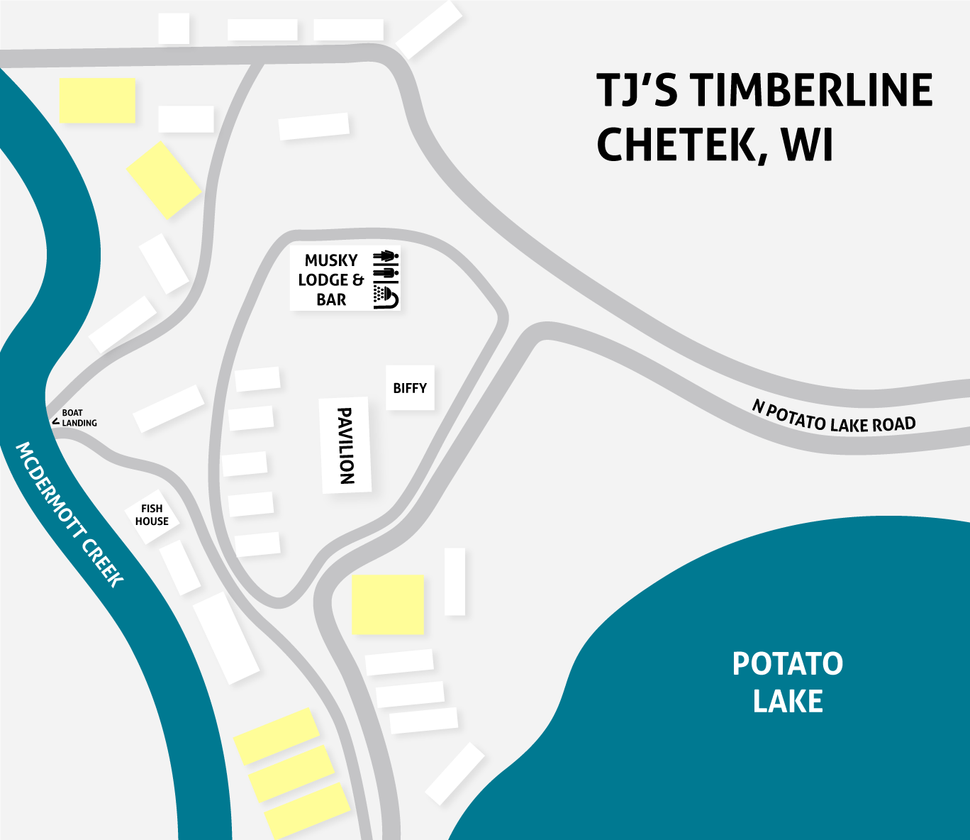 TJ's Timberline Lake Resort Bar & Campground in Chetek, WI