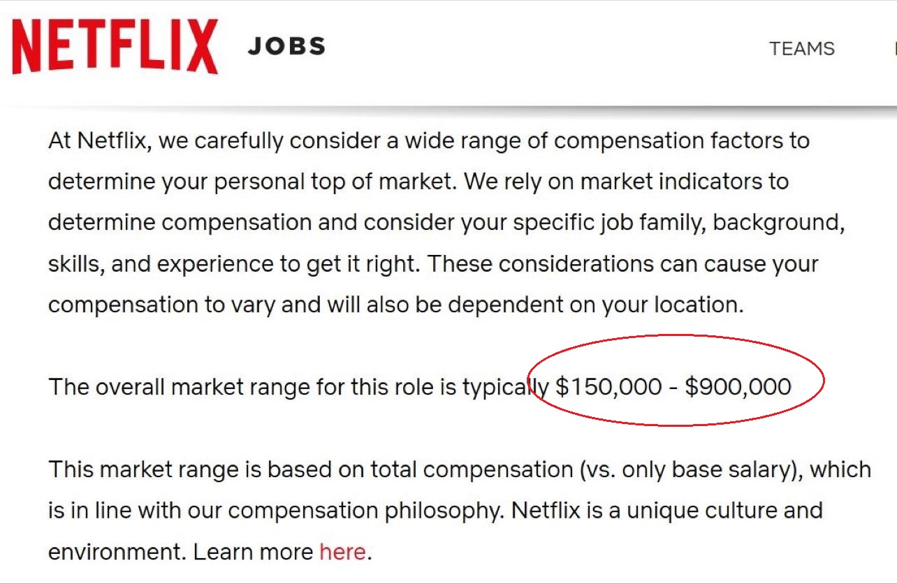 The Netflix’s Salary Range of 150k 900k for Data Engineer (L5