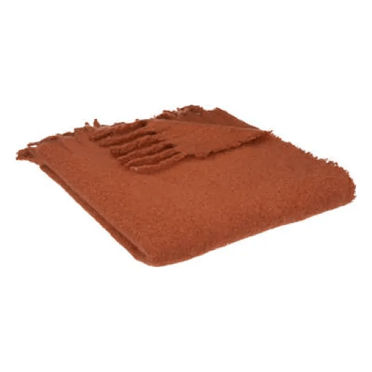 TKS Blanket Kodi Mohair Terracotta 130x180 TKS The Kitchen Store