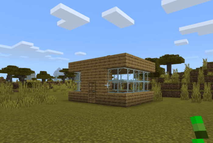Small House With Redstone Generator For Minecraft Pocket Edition