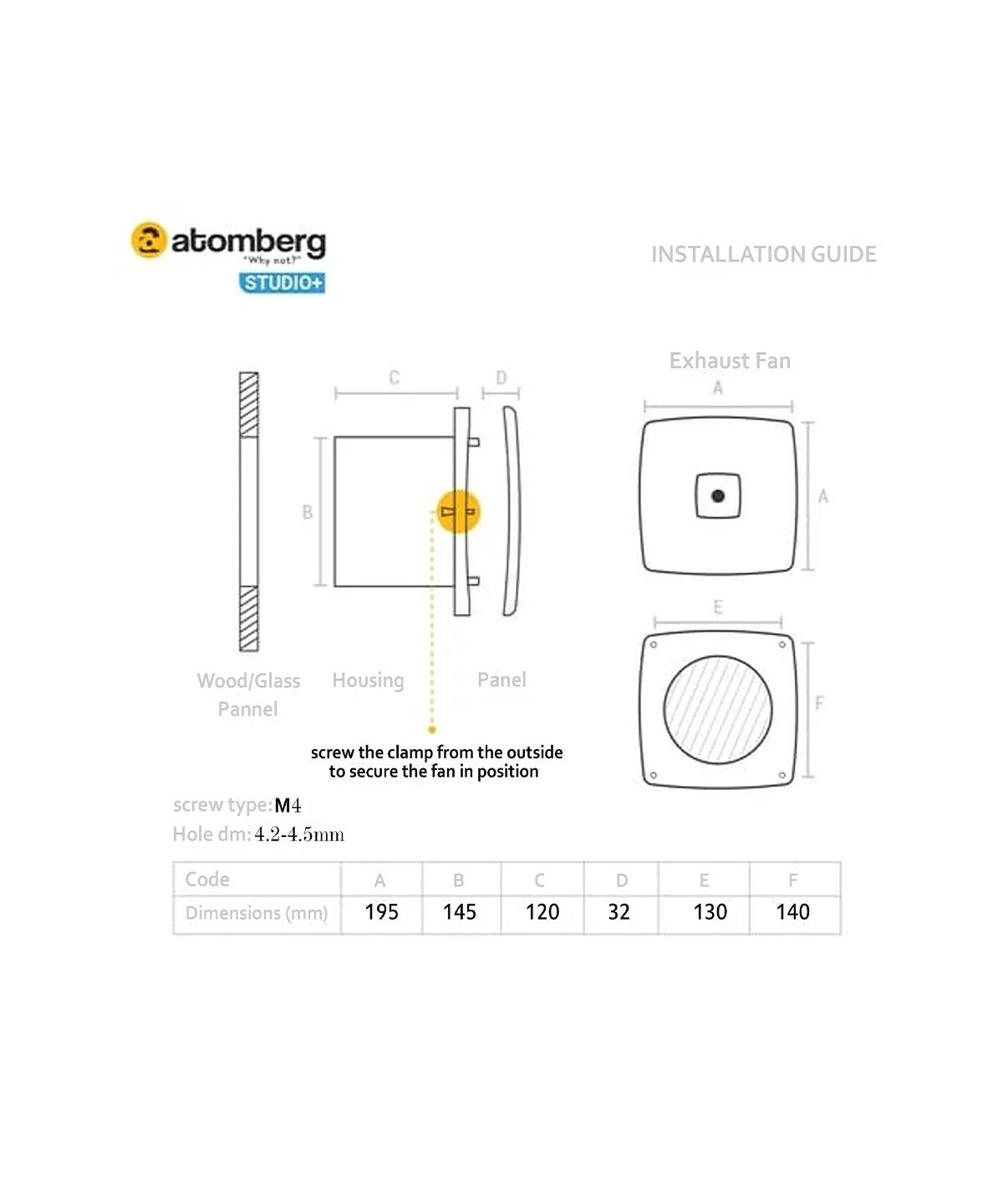 Atomberg Studio Plus Steel Exhaust Fan (6inch) The Light Boutique