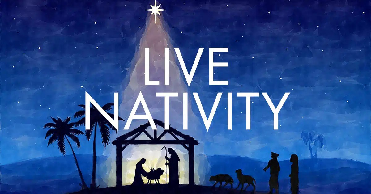 Live Nativity and Bethlehem Marketplace 500 and 700 PM Each Day