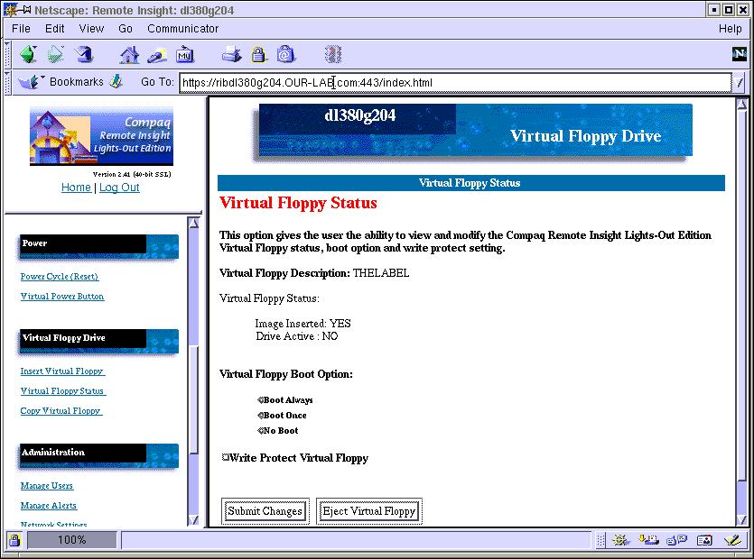 Linux Installation using a Remote Insight LightsOut