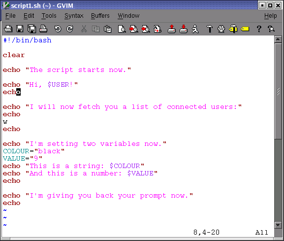 Creating and running a script