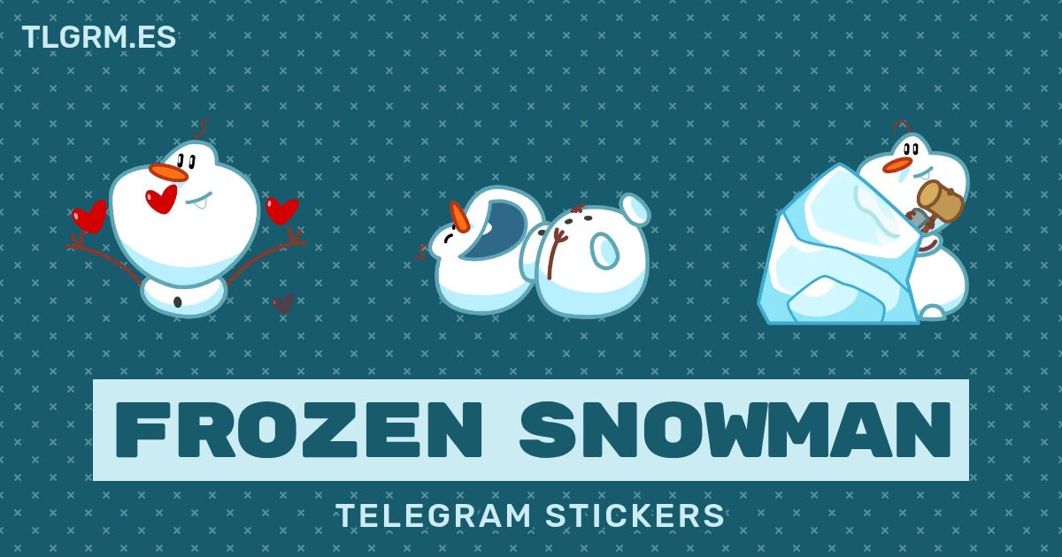 Pack de stickers animados para Telegram «Frozen Snowman»