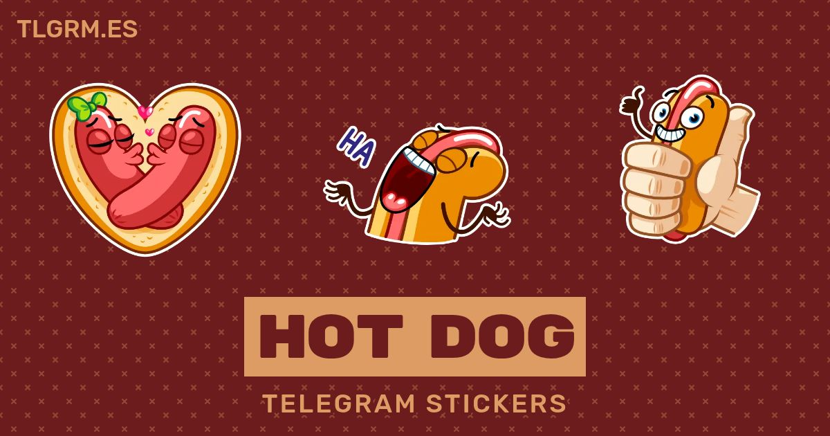 Pack de stickers animados para Telegram «Hot Dog»