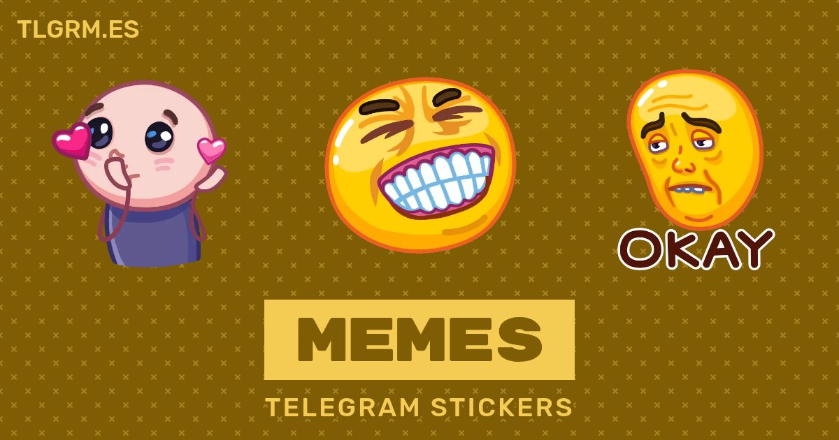 Pack de stickers animados para Telegram «Memes»